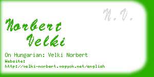 norbert velki business card